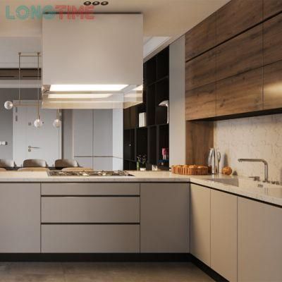 Customized Lacquer Finish Handleless Design Modern Kitchen Cabinet