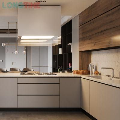 Customized Lacquer Finish Handleless Design Modern Kitchen Cabinet