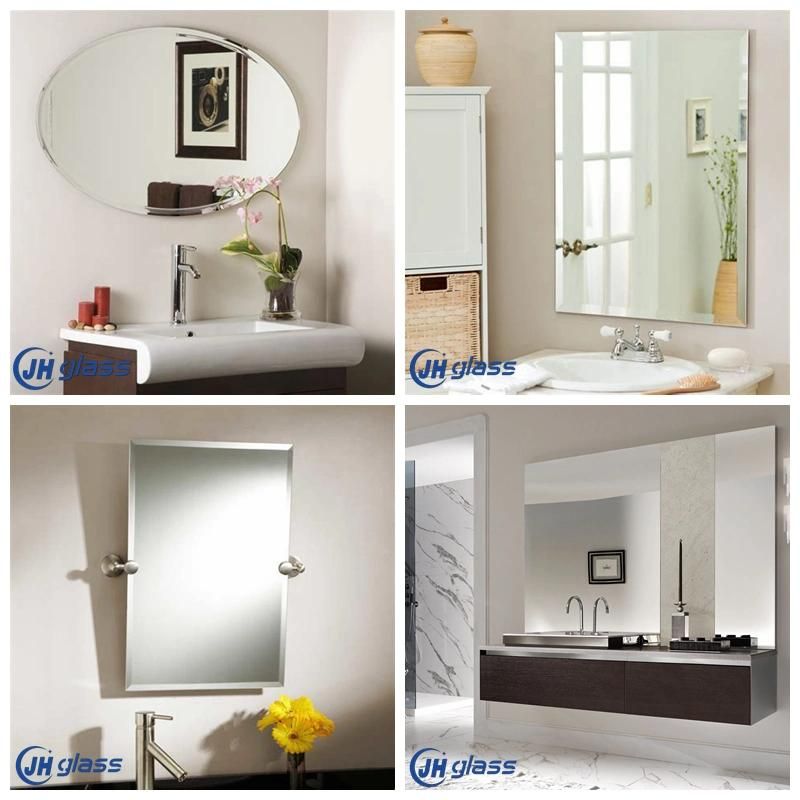Oval Shape Beveled Mirror for Bathroom Decoration