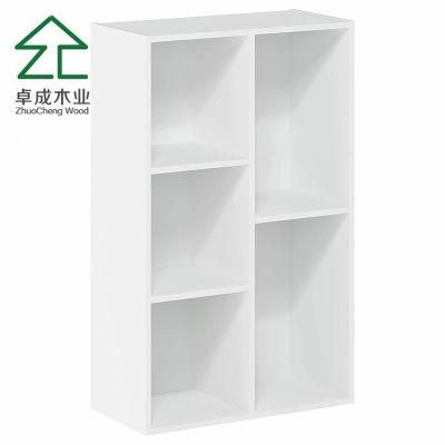 Bookcase 2-Tier Bookshelf Wood Cube Bookcase Shelf with Doors