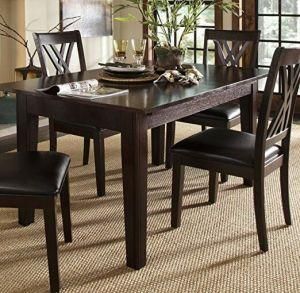 a-America Montreal 132&quot; Rectangular Dining Table with (3) 24&quot; Self-Storing Leaves, Rich Cognac
