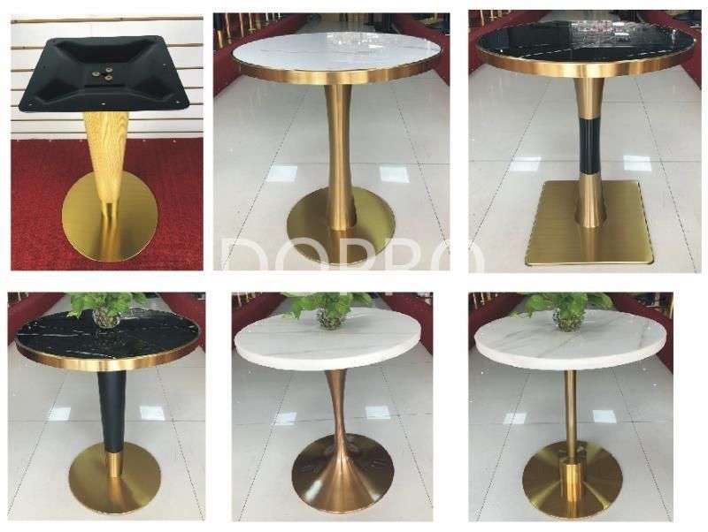 Little Coffee Table Stainless Steel Marble Top