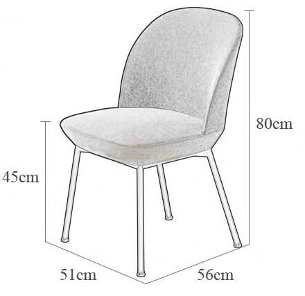 New Design Moulded Foam Fabric Leather Dining Chair