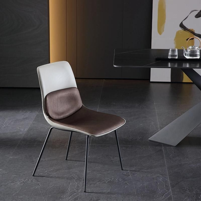 Wholesale China Backrest Design Steel Leather Dining Chairs