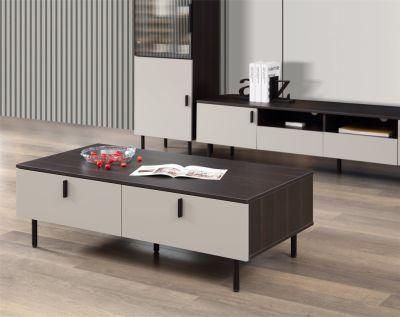 Concise Style Contain Drawer Wood TV Stand and Coffee Table Set Home Living Room Furniture