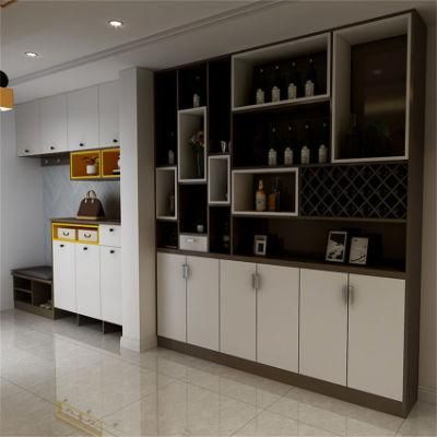 Modern Wooden Modular Custom Furniture Cheap Gray Glossy European Style Luxury Wood Kitchen Cabinet