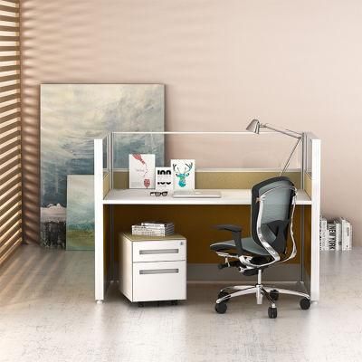 High Quality Hot Selling Single Desk Modern Design Office Space Glass Computer Table