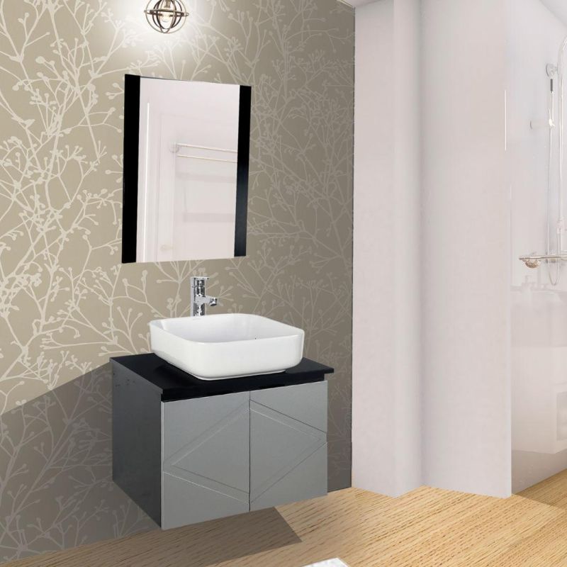 PVC Bathroom Vanity with Double Hings and Mirror