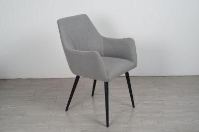 Wholesale Design Room Furniture Nordic Metal Leg Dining Chair Modern Restaurant Fabric Dining Chair