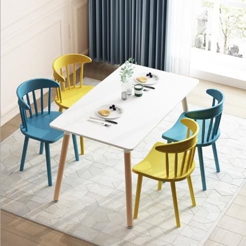 Home Furniture PP Dining Chair Polypropylene Armless Plastic Chair