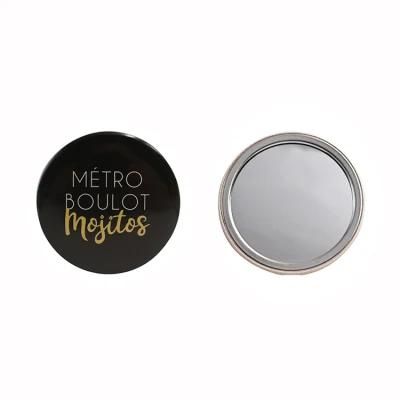 Customized Black Single Side Portable Makeup Pocket Mirror