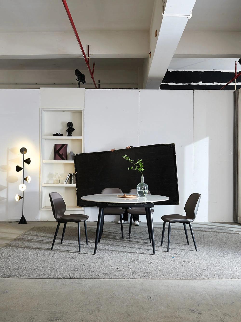 Home Apartment Furniture Round Folded Folding Table Rock Plate