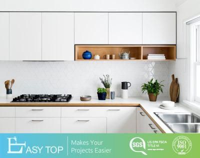 Customized Project White Frameless Melamine Modular Modern Cupboard Furniture Kitchen Cabinets