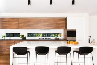 Whole House Customization Wood Grain Kitchen Wall Cabinets Tall Display Cabinet Modern Furniture
