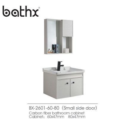 Modern Design Wholese White Carbon Fiber Bathroom Furniture Vanity Wall Mounted Cabinet
