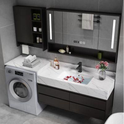 Balcony Washing Machine Washbasin Integrated Cabinet Combination Light Luxury Rock Board Bathroom Cabinet Toilet Wash Table Customization