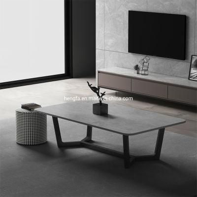 Contemporary Hotel Metal Furniture Leisure Balcony Rectangle Coffee Table
