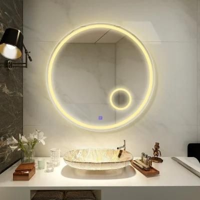 2021 Modern Design Round Magic Smart LED Light Bathroom Mirror