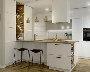 Wholesale Simple Freestanding Waterproof White PVC Kitchen Cabinet with Kitchen Island