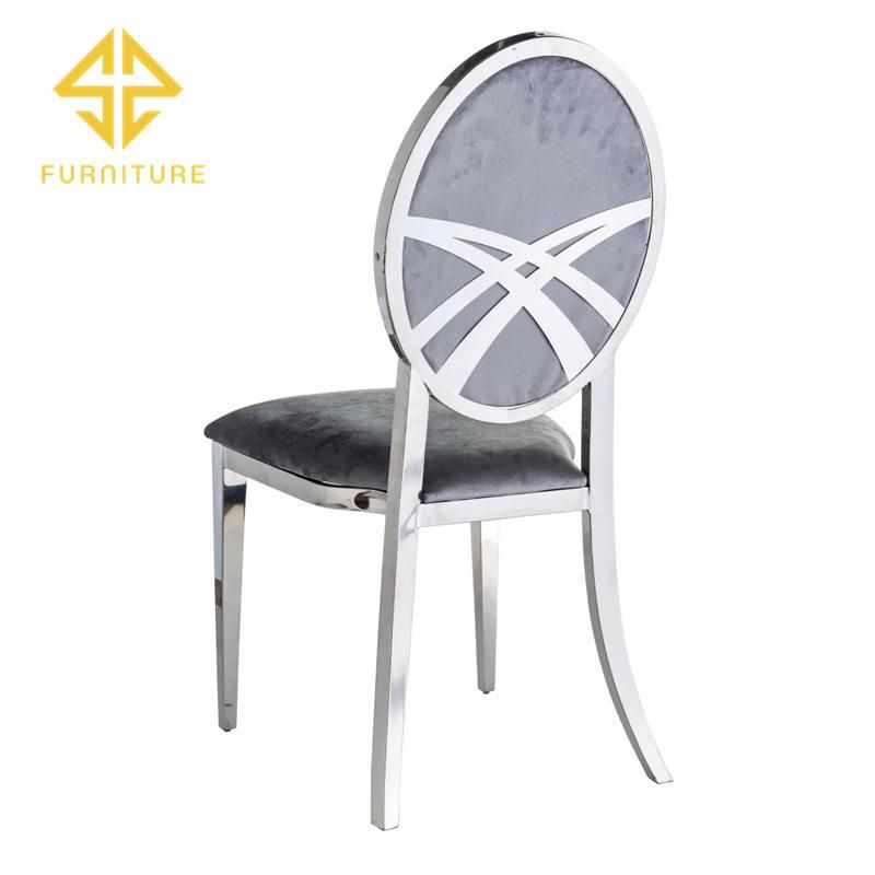 Wholesale Stackable Stainless Steel Wedding Dining Chair for Event Party Reception