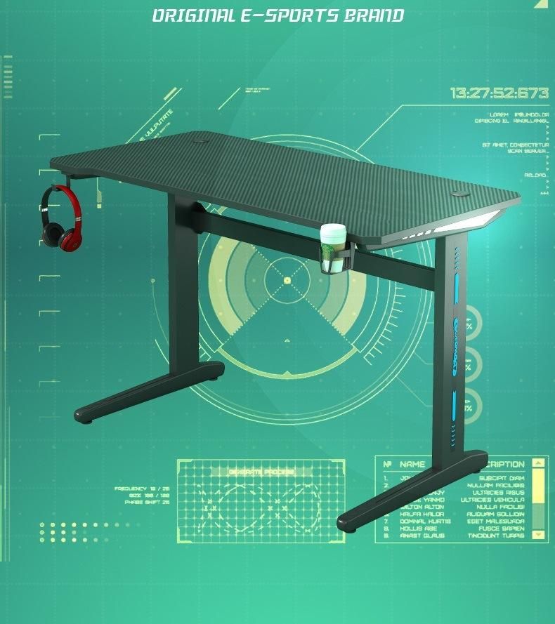 Elites Modern Gamer Professional Game Ergonomic L Shaped PC Desk Computer Gaming Table Desks
