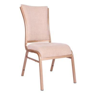 Wedding Furniture Wholesale Stackable Gold Stainless Steel Banquet Chair for Events