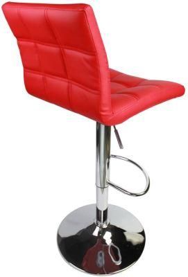 Modern PU Height Adjustable Design Relax Backrest Cafe Bar Chair Stool with Footrest