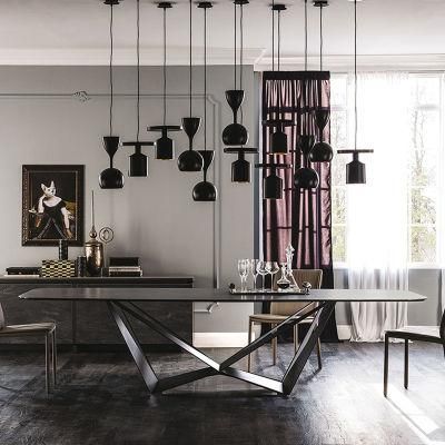 Interior Furniture New Chinese Modern Simple Elliptical Dining Teak Wood
