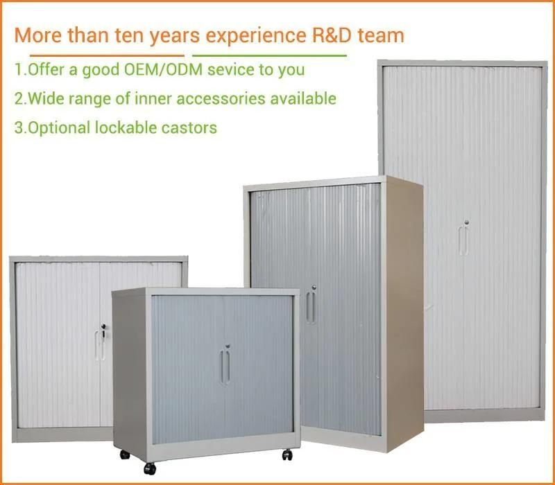 Modern Design Tambour Shutter Door Wardrobe Cabinet PVC Cabinets Roller Shutter Door Storage Cabinet