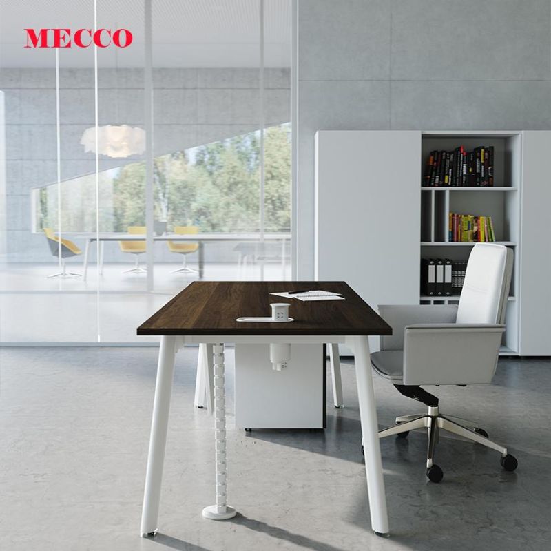 New Arrival Contemporary MFC Executive Office Table with Wooden Color Leg