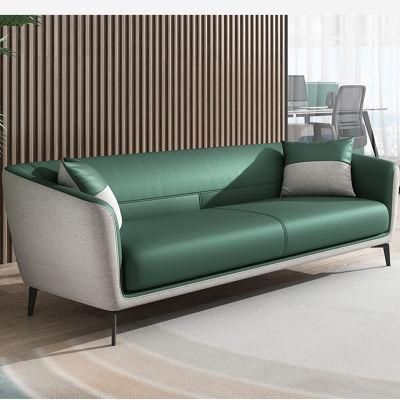 Corner Office Room Leisure Sofa Leather Upholstered Living Room Modern Sofa