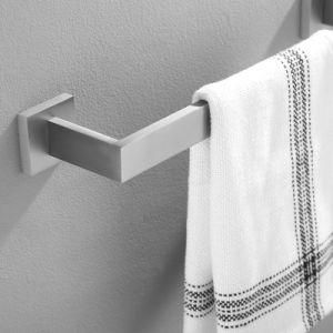 Modern 304 Stainless Steel Double Towel Bar Holder Hotel Bathroom Towel Rail Chrome Finish