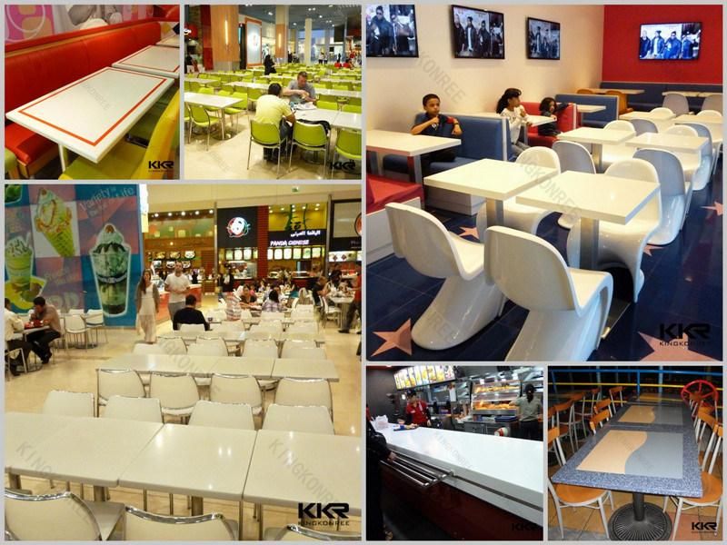 Customized Solid Surface Food Court Restaurant Table
