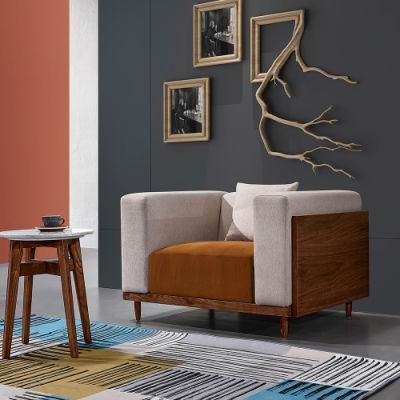 Modern Home Furniture Living Room Veneer Side Board Fabric Sofa 1+2+3 Set