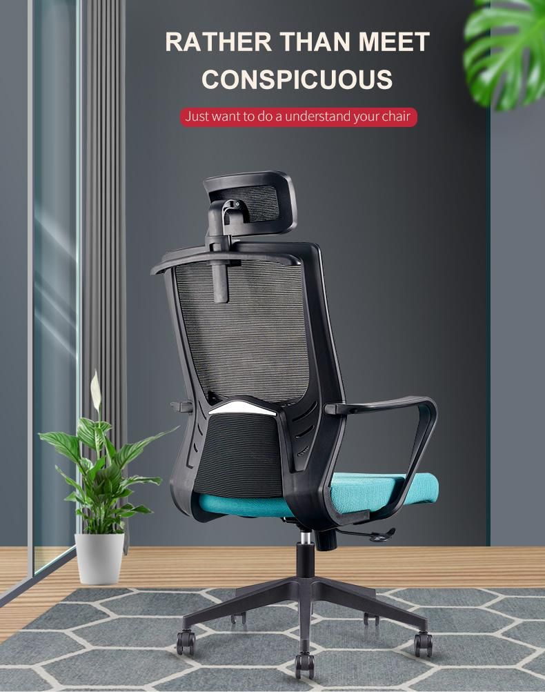 Direct Manufacturer Fixed Armrest Adjustable Headrest Mesh Executive Ergonomic Office Chair in Stock