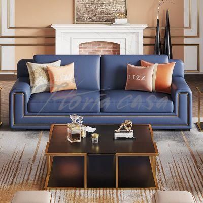 Nordic Modern Design Comfortable 2 Seater Leather Home Furniture Set Wholesale Living Room Leisure Fabric Velvet Sofa