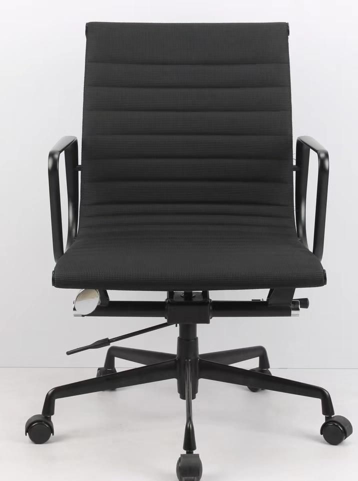 Classical Low Back Swivel Office Aluminum Leather Chair