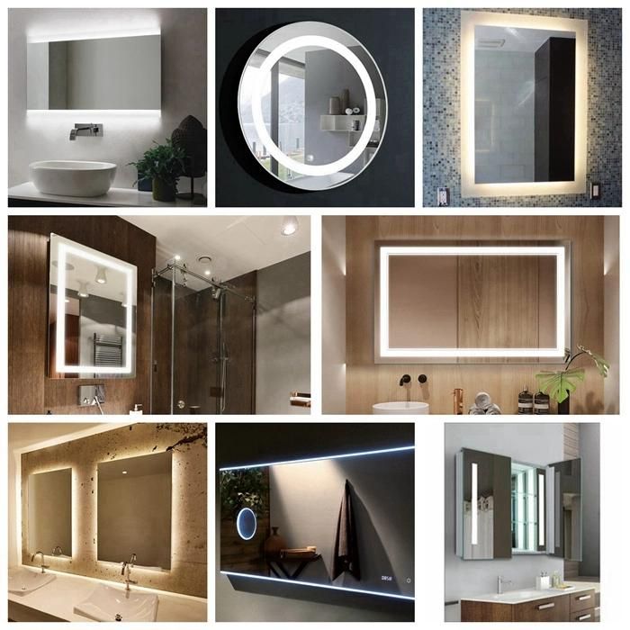 China Factory OEM Smart Touch Sensor Makeup Bathroom LED Mirror Furniture for Home Decoration Beauty Salon Hotel