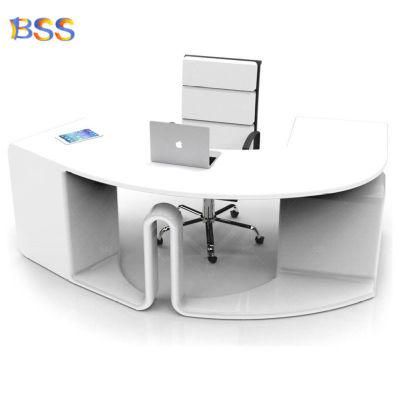 Best Office Desk Modern White Artificial Stone Best Office Desk