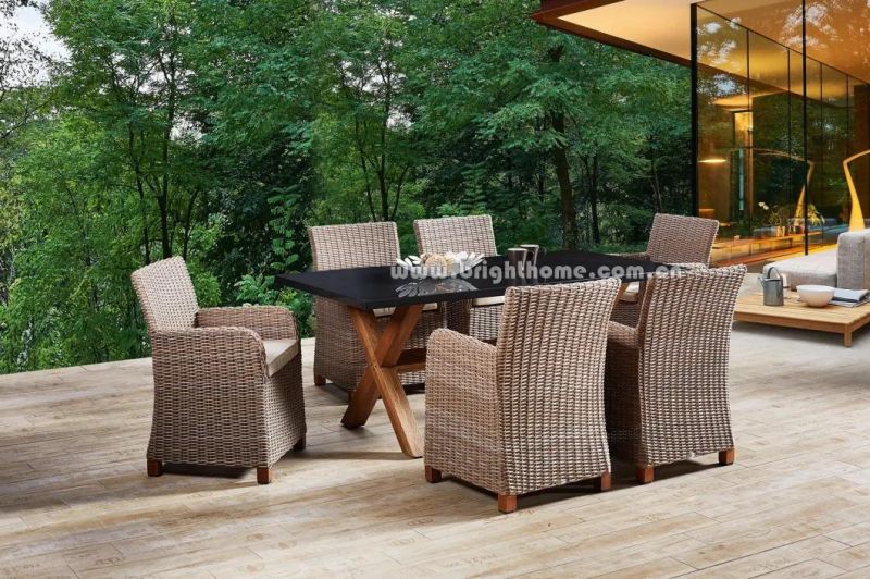 Aluminium Wicker Rattan Outdoor Dining Furniture