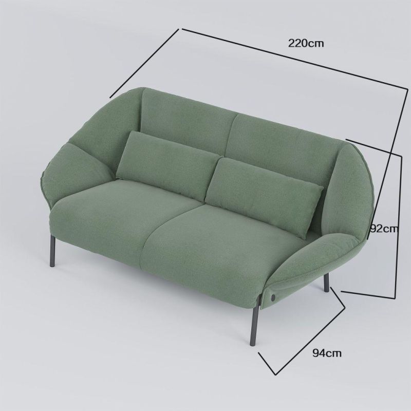 Fabric Living Room Sofa Home Furniture Modern Leisure Comfortable Long Couch with Good Quality