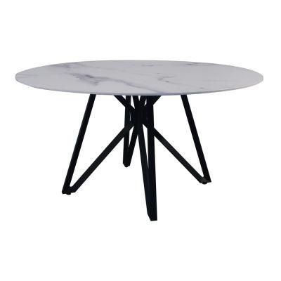 Hot Sale Home Furniture Metal Frame Marble Dining Table
