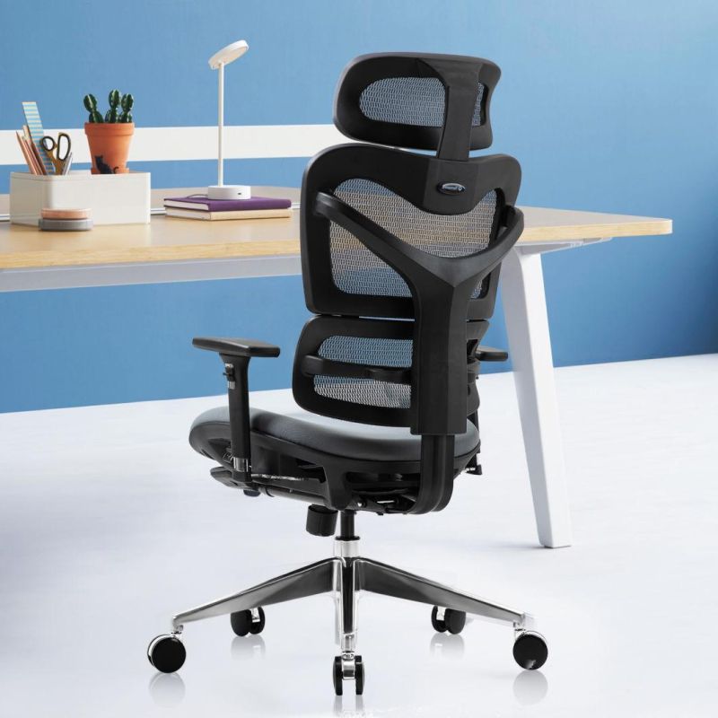 Latest Modern Design Breathable Executive Boss Leather Office Mesh Chair with Wheels