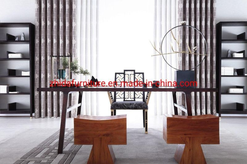 Chinese Hotel furniture Style Rectangle Wooden Black Dining Table