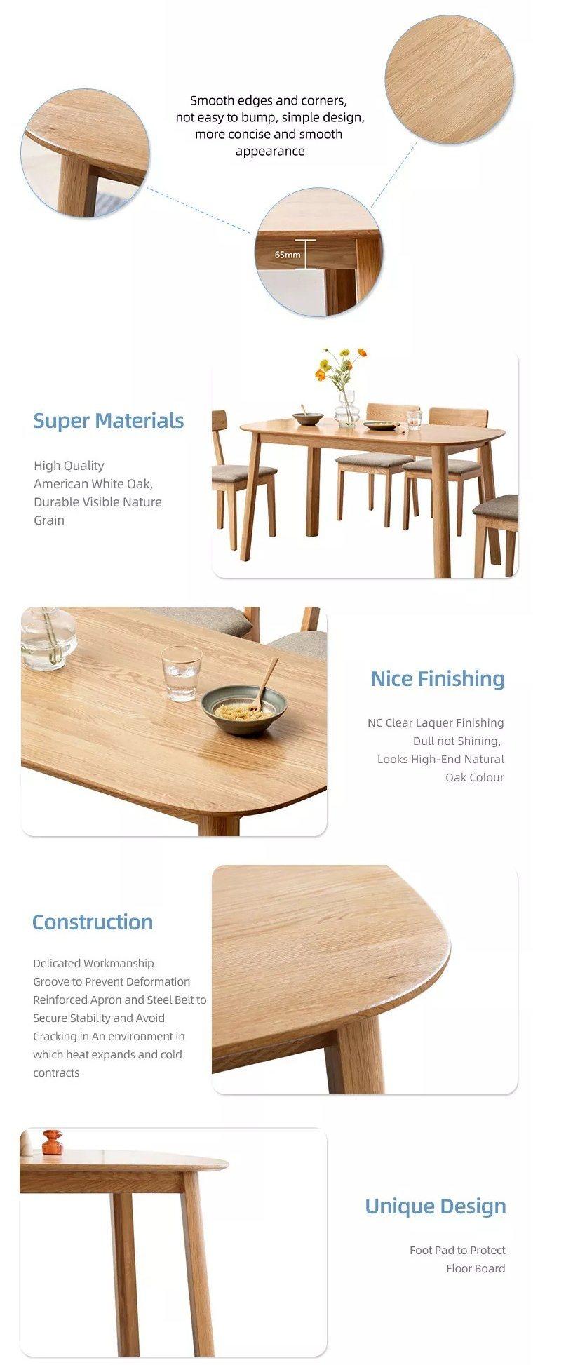 Furniture Modern Furniture Table Home Furniture Wooden Furniture Wholesale Simple Style Custom Modern Made Rustic Wooden Room Chair 6 Seater Dining Table Set