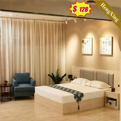 Wooden Hotel Bedroom Furniture Modern Fabric Wooden Inflatable Murphy Double Bed