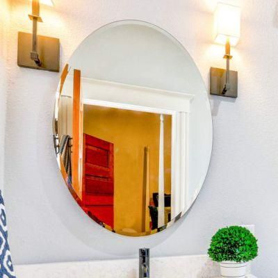 Jinghu China Factory 3-6mm Clear Extra Clear Beveled Edge Wall Mounted Mirror Bathroom Furniture Mirror