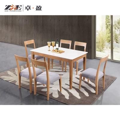 European Design Wooden Walnut Dining Table Sets