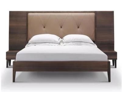 2021 Home Living Wooden Modern Light Luxury Bedroom Set Bed