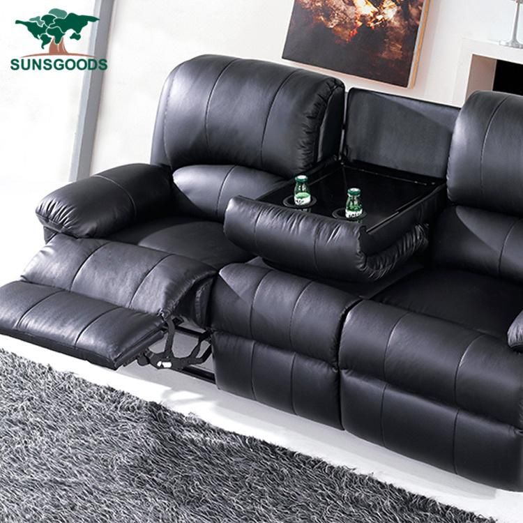 Popular Double Seats Sofa Genuine Leather Living Room Furniture